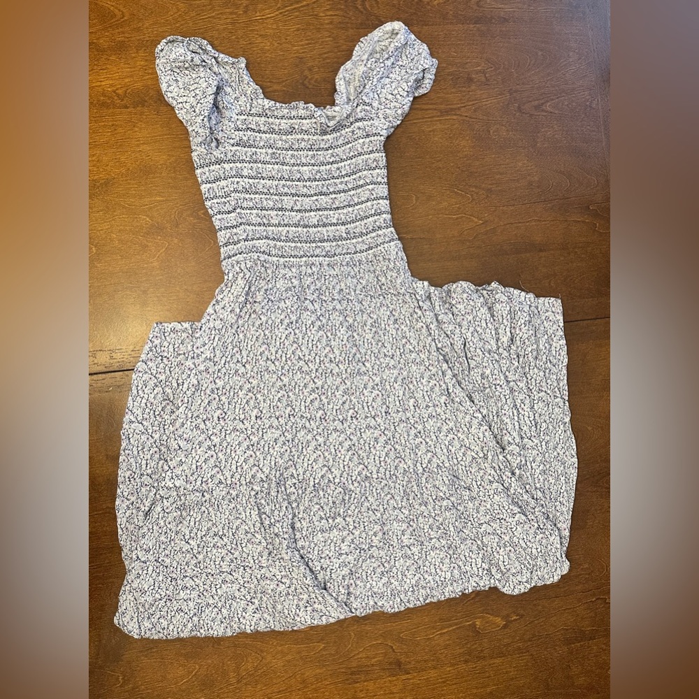 Altar'd State White and Blue Floral Maxi Dress - Picture 2 of 6